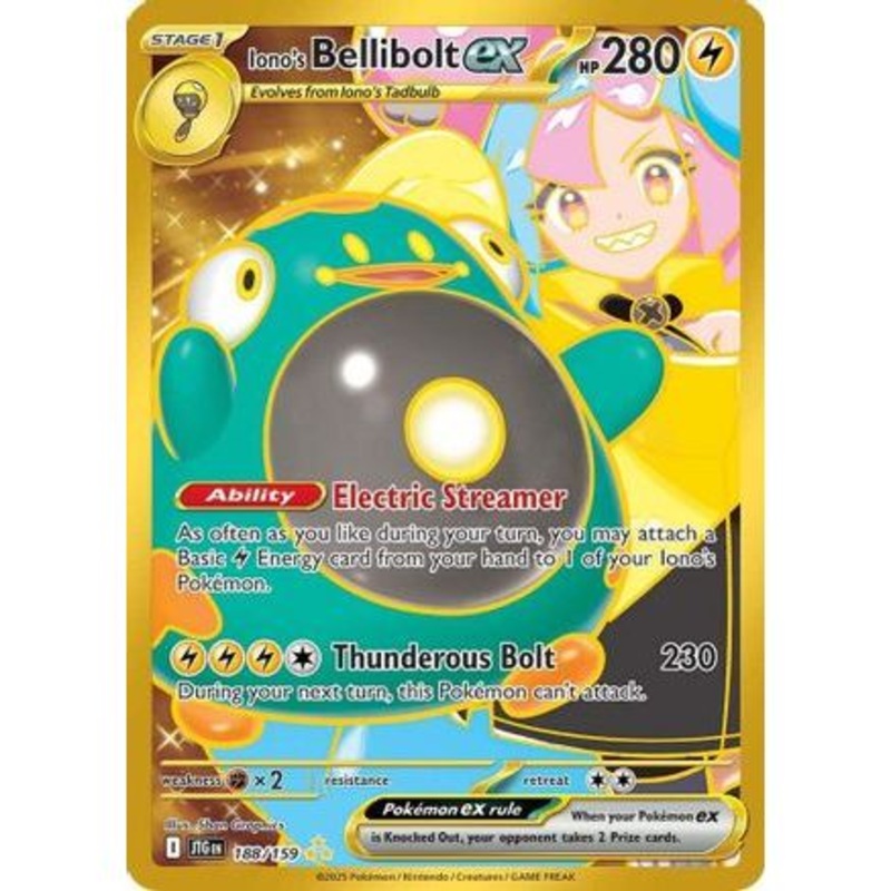 Iono's Bellibolt ex - 188/159 188 - SV09 Journey Together Holofoil