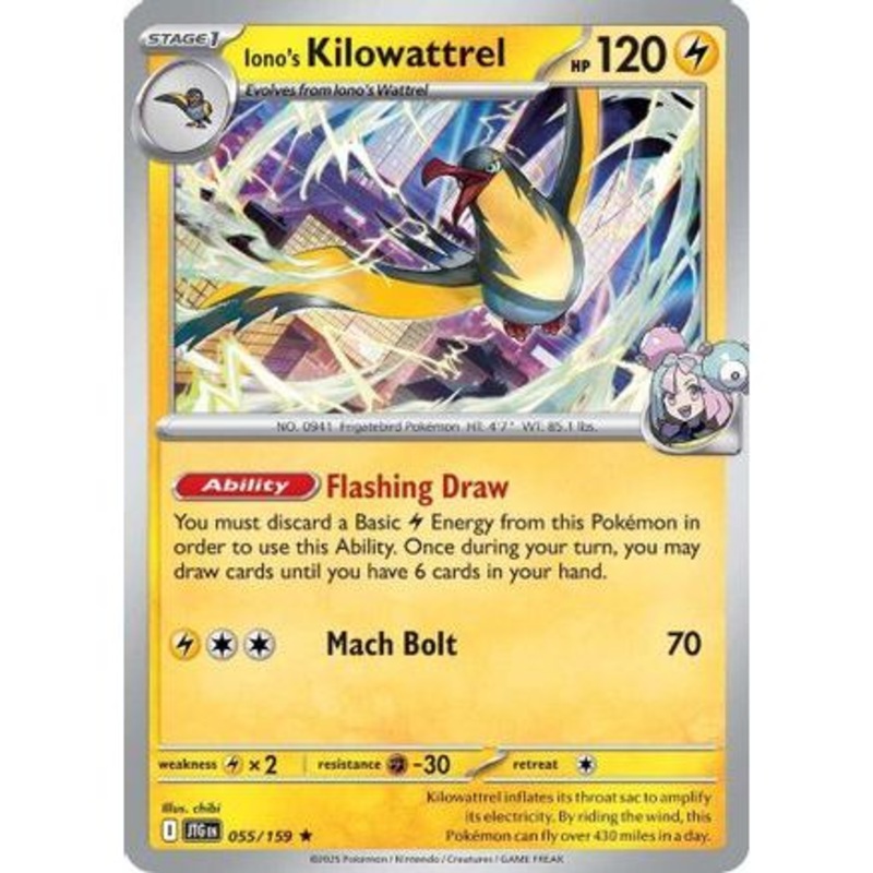 Iono's Kilowattrel - 055/159 55 - SV09 Journey Together Reverse Holofoil