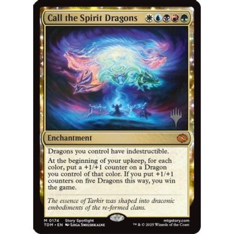 Call the Spirit Dragons (PPTDM-174) - Promo Pack: Tarkir: Dragonstorm Foil