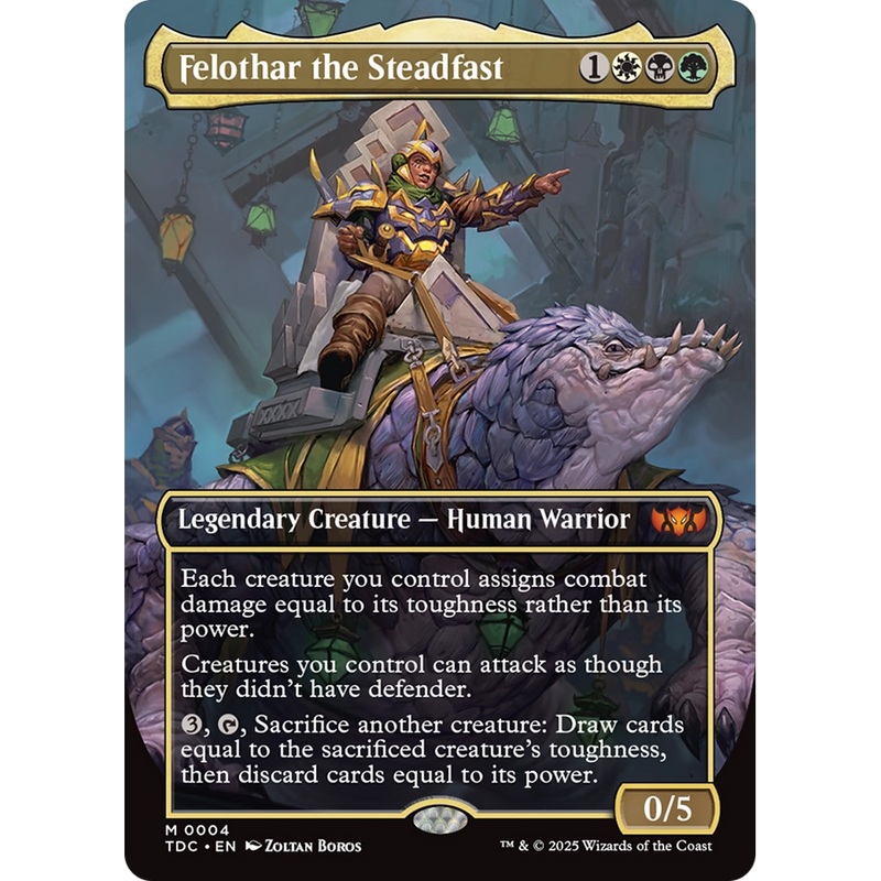Felothar the Steadfast (TDC-004) - Commander: Tarkir: Dragonstorm (Borderless)