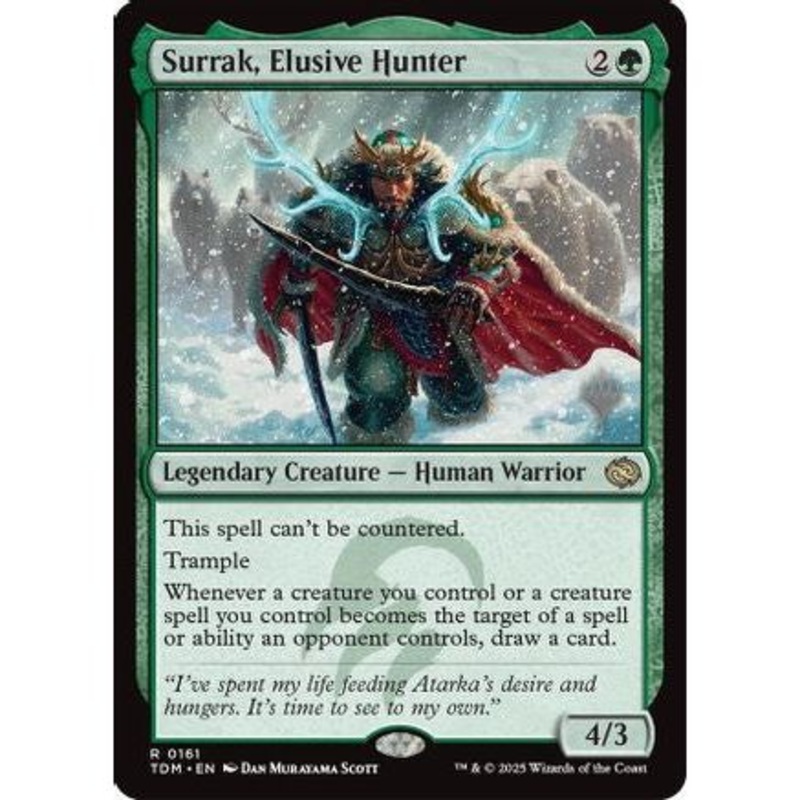 Surrak, Elusive Hunter (PPTDM-161) - Promo Pack: Tarkir: Dragonstorm Foil