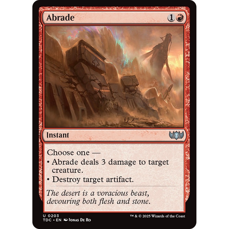 Abrade (TDC-203) - Commander: Tarkir: Dragonstorm