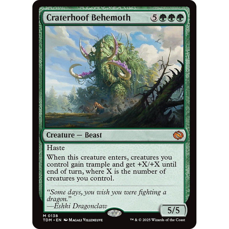 Craterhoof Behemoth (TDM-138) - Tarkir: Dragonstorm Foil