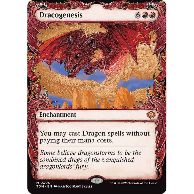 Dracogenesis (TDM-300) - Tarkir: Dragonstorm: (Showcase, enchantment) Foil
