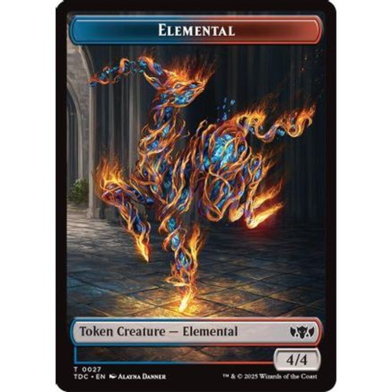 Elemental (0027) // Monk Double-Sided Token (TDC-27 // 3) - Commander: Tarkir: Dragonstorm