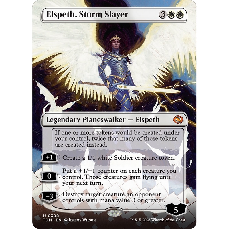 Elspeth, Storm Slayer (TDM-398) - Tarkir: Dragonstorm (Borderless) Foil