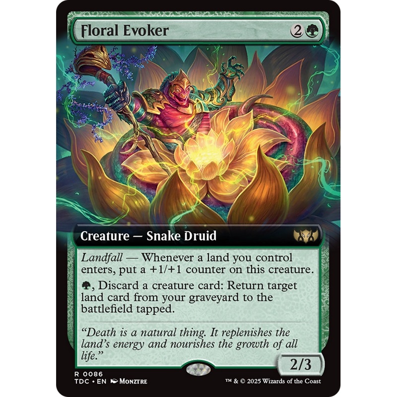 Floral Evoker (TDC-086) - Commander: Tarkir: Dragonstorm: (Extended Art)