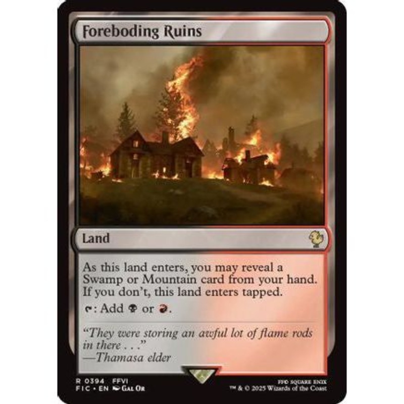 Foreboding Ruins (Surge Foil) (FIC-394) - Commander: FINAL FANTASY Foil