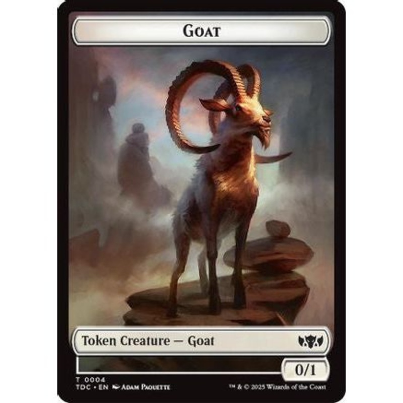 Goat // Timeless Witness Double-Sided Token (TDC-4 // 11) - Commander: Tarkir: Dragonstorm