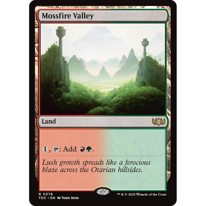 Mossfire Valley (TDC-378) - Commander: Tarkir: Dragonstorm