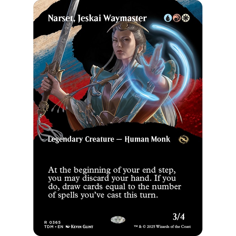 Narset, Jeskai Waymaster (TDM-365) - Tarkir: Dragonstorm: (Showcase) (Borderless) Foil