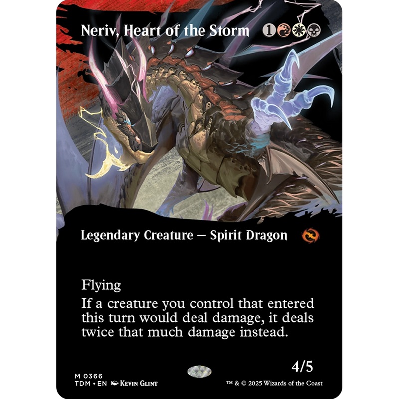 Neriv, Heart of the Storm (TDM-366) - Tarkir: Dragonstorm: (Showcase) (Borderless) Foil