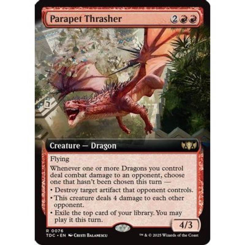 Parapet Thrasher (Extended Art) (TDC-076) - Commander: Tarkir: Dragonstorm