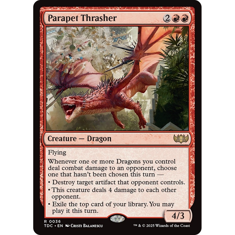 Parapet Thrasher (TDC-036) - Commander: Tarkir: Dragonstorm