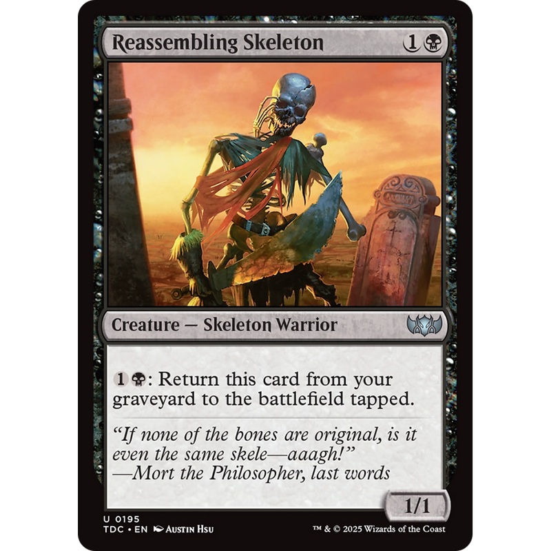 Reassembling Skeleton (TDC-195) - Commander: Tarkir: Dragonstorm