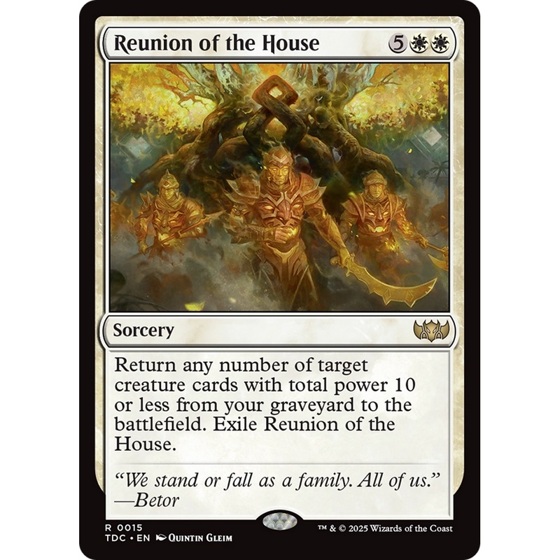 Reunion of the House (TDC-015) - Commander: Tarkir: Dragonstorm