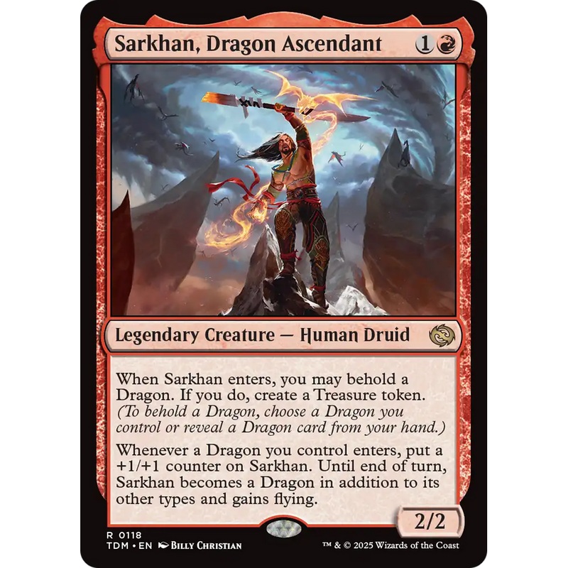 Sarkhan, Dragon Ascendant (TDM-118) - Tarkir: Dragonstorm Foil