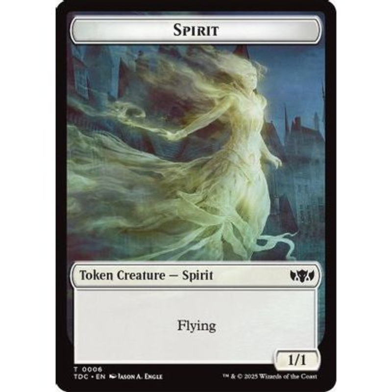 Spirit // Treasure Double-Sided Token (TDC-6 // 16) - Commander: Tarkir: Dragonstorm
