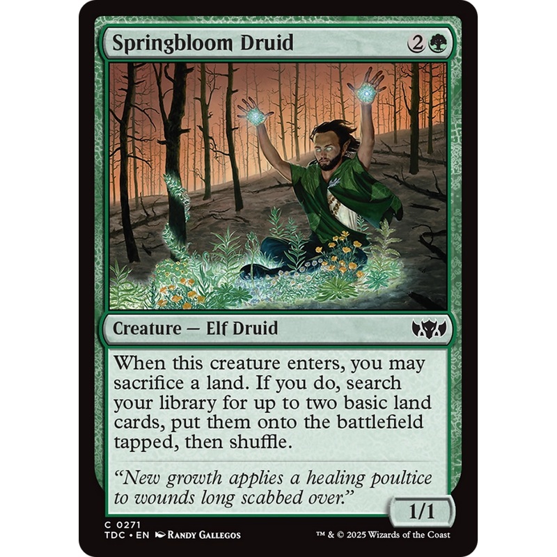 Springbloom Druid (TDC-271) - Commander: Tarkir: Dragonstorm