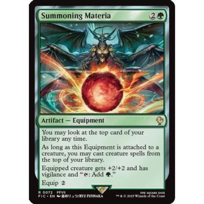 Summoning Materia (Surge Foil) (FIC-072) - Commander: FINAL FANTASY Foil