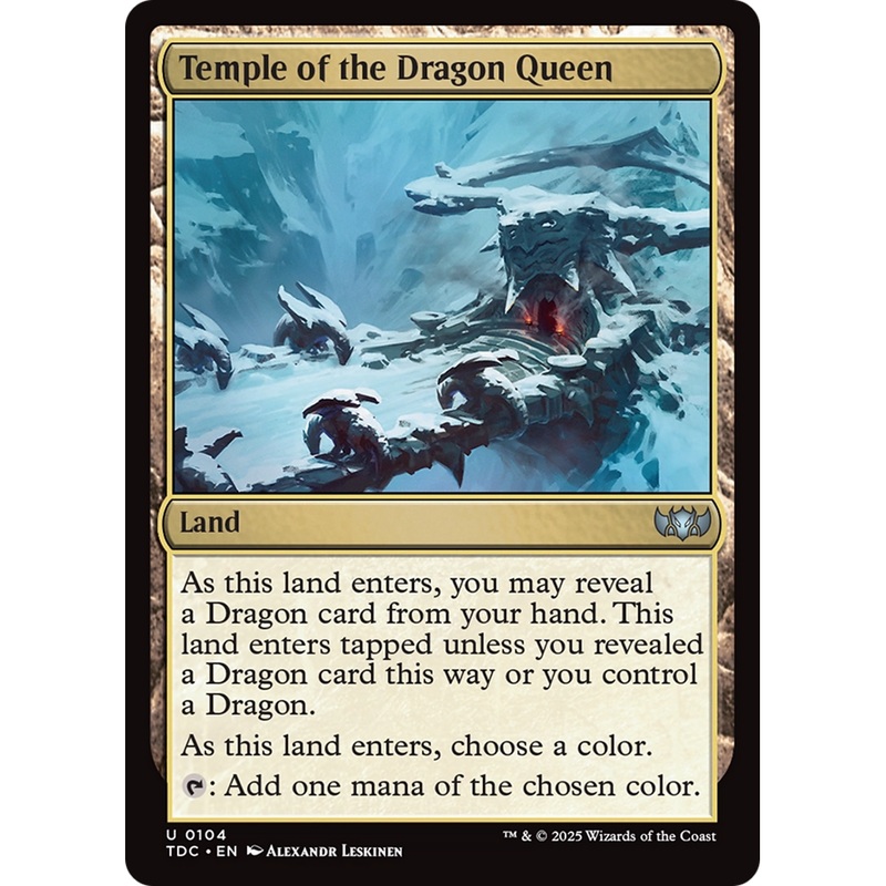 Temple of the Dragon Queen (TDC-104) - Commander: Tarkir: Dragonstorm