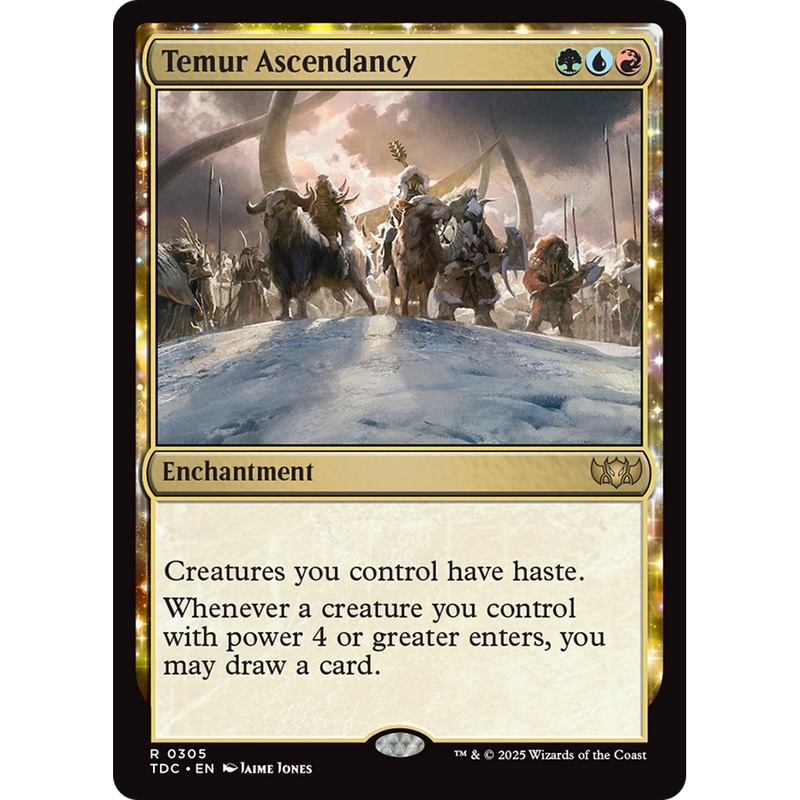 Temur Ascendancy (TDC-305) - Commander: Tarkir: Dragonstorm: (enchantment)