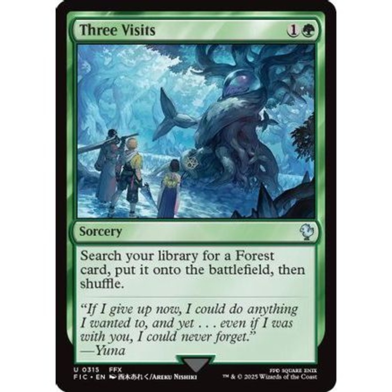 Three Visits (Surge Foil) (FIC-315) - Commander: FINAL FANTASY Foil