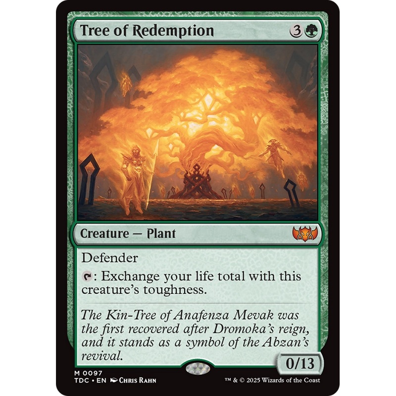 Tree of Redemption (TDC-097) - Commander: Tarkir: Dragonstorm
