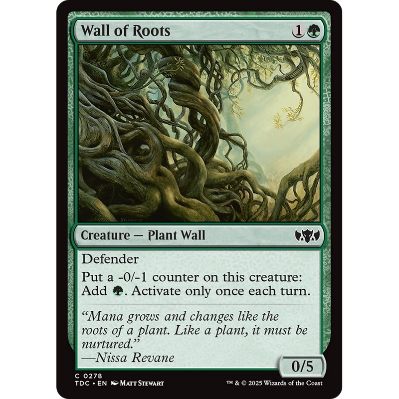 Wall of Roots (TDC-278) - Commander: Tarkir: Dragonstorm