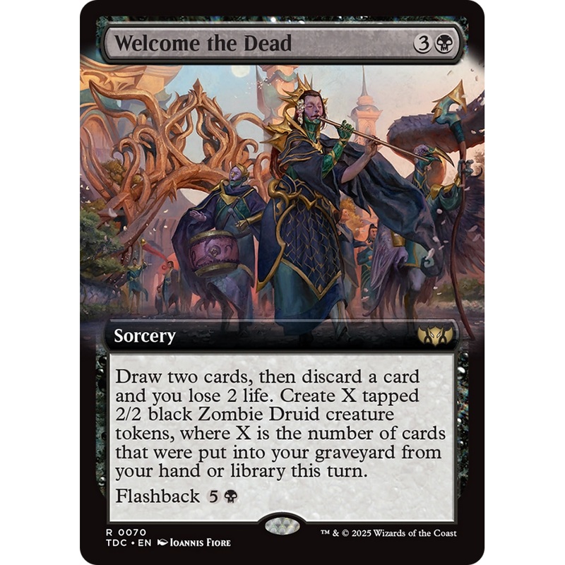 Welcome the Dead (TDC-070) - Commander: Tarkir: Dragonstorm: (Extended Art)