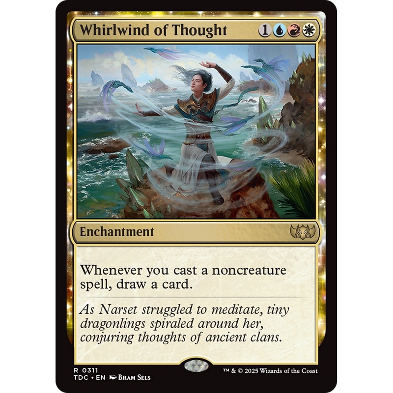 Whirlwind of Thought (TDC-311) - Commander: Tarkir: Dragonstorm: (enchantment)