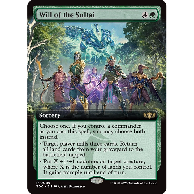 Will of the Sultai (TDC-089) - Commander: Tarkir: Dragonstorm: (Extended Art)