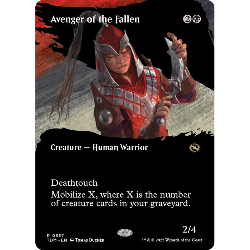 Avenger of the Fallen (TDM-337) - Tarkir: Dragonstorm: (Showcase) (Borderless)