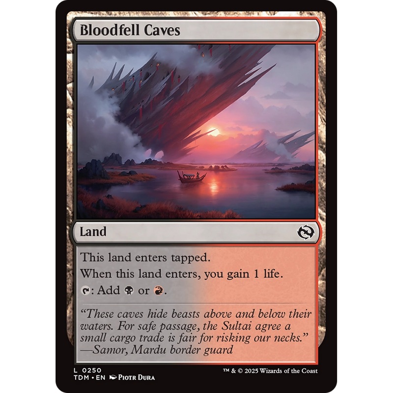 Bloodfell Caves (TDM-250) - Tarkir: Dragonstorm Foil