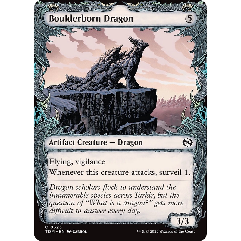 Boulderborn Dragon (TDM-323) - Tarkir: Dragonstorm: (Showcase) Foil