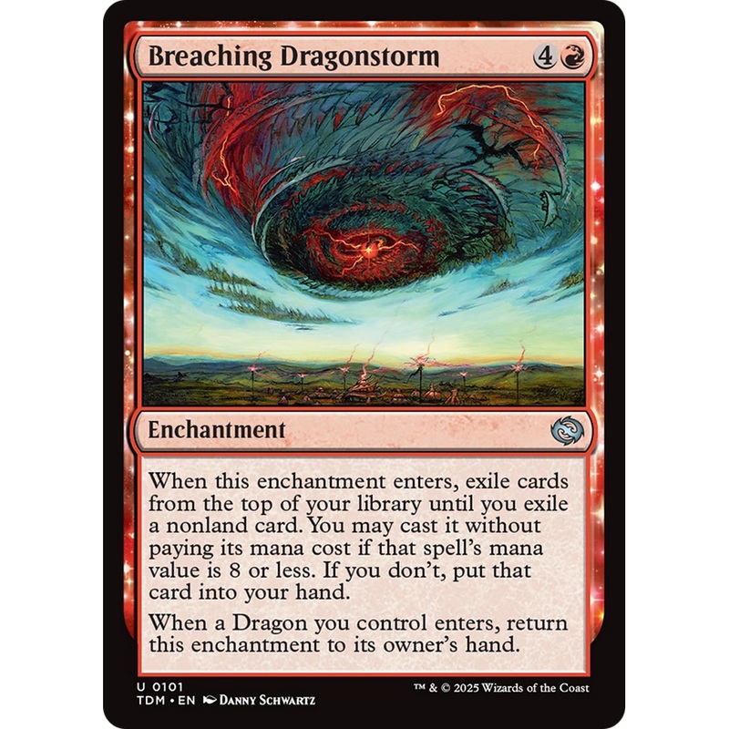 Breaching Dragonstorm (TDM-101) - Tarkir: Dragonstorm: (enchantment) Foil