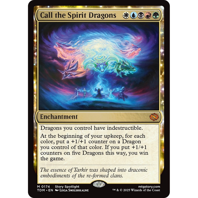 Call the Spirit Dragons (TDM-174) - Tarkir: Dragonstorm: (enchantment) Foil