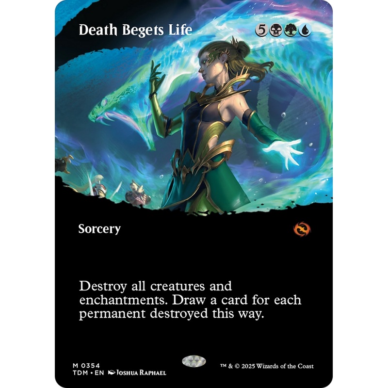 Death Begets Life (TDM-354) - Tarkir: Dragonstorm: (Showcase) (Borderless) Foil