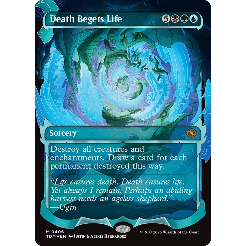 Death Begets Life (TDM-406) - Tarkir: Dragonstorm: (Showcase) (Borderless) Foil