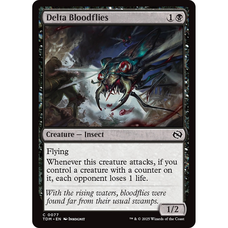 Delta Bloodflies (TDM-077) - Tarkir: Dragonstorm Foil