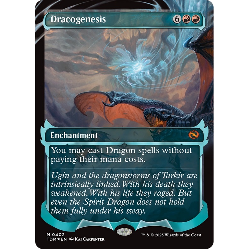 Dracogenesis (TDM-402) - Tarkir: Dragonstorm: (Showcase, enchantment) (Borderless) Foil