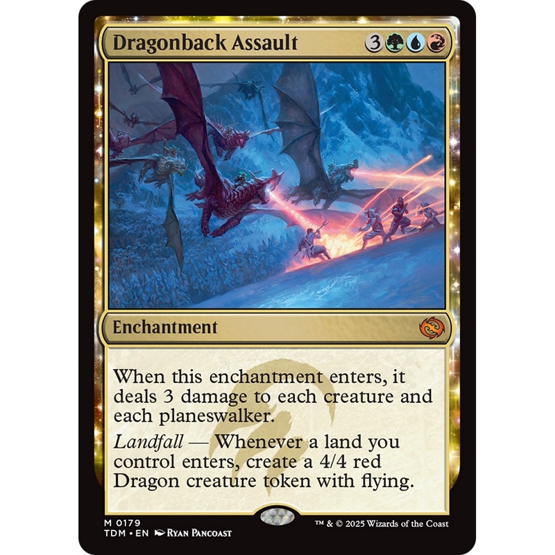 Dragonback Assault (TDM-179) - Tarkir: Dragonstorm: (enchantment) Foil