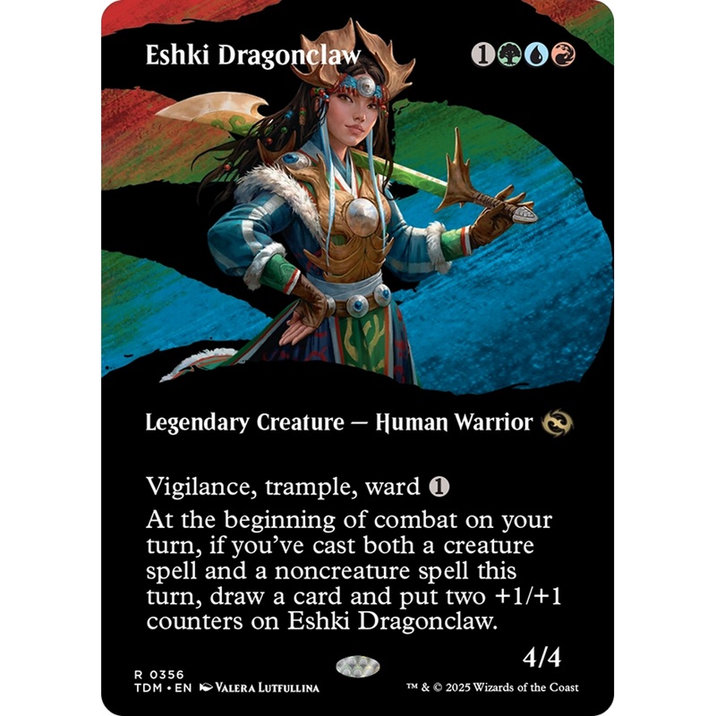 Eshki Dragonclaw (TDM-356) - Tarkir: Dragonstorm: (Showcase) (Borderless) Foil