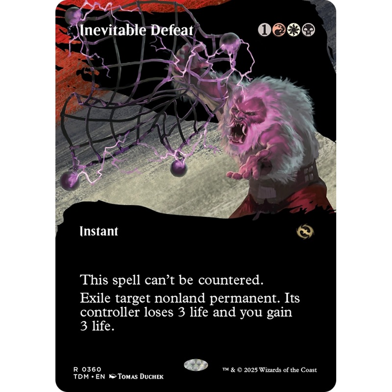 Inevitable Defeat (TDM-360) - Tarkir: Dragonstorm: (Showcase) (Borderless) Foil