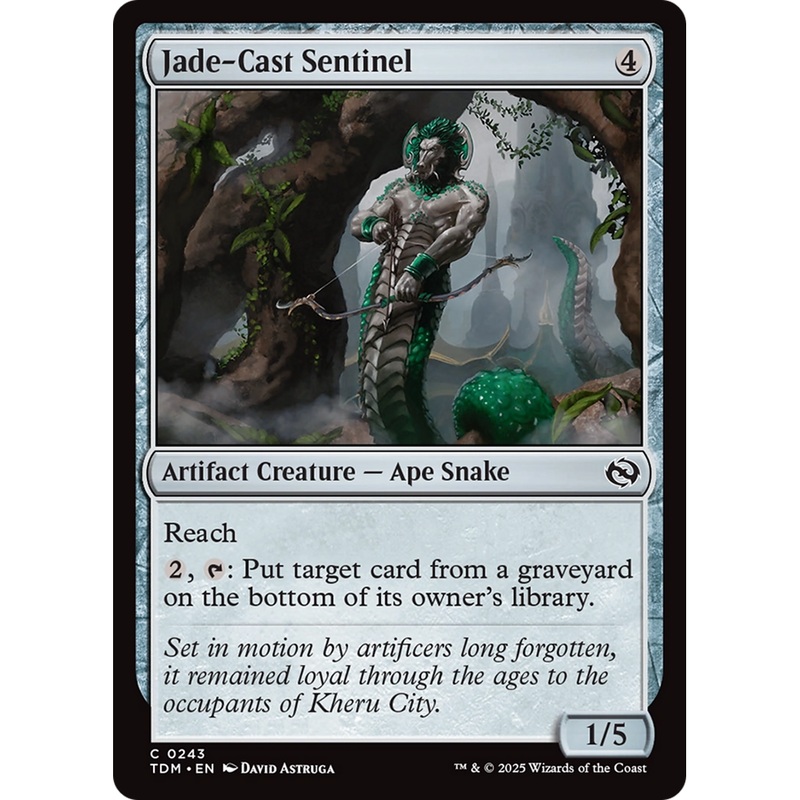 Jade-Cast Sentinel (TDM-243) - Tarkir: Dragonstorm Foil