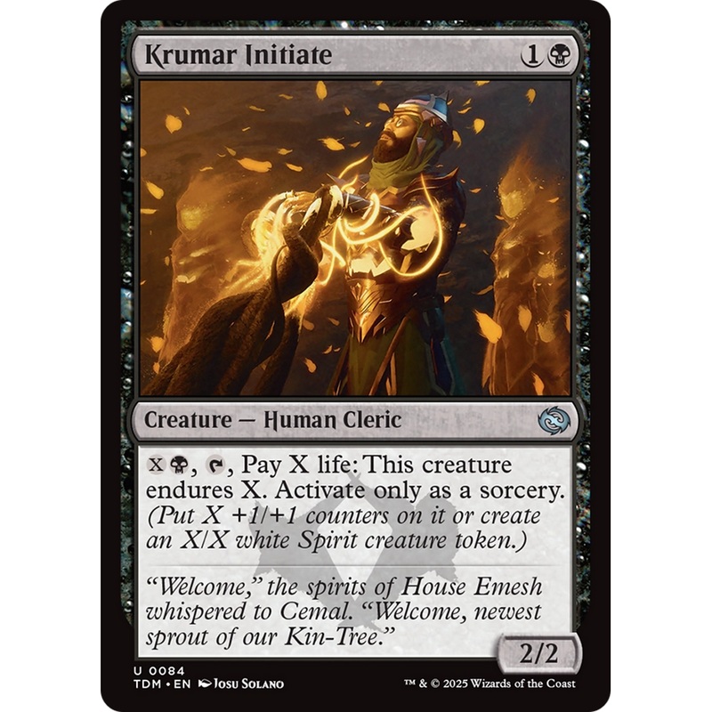 Krumar Initiate (TDM-084) - Tarkir: Dragonstorm Foil