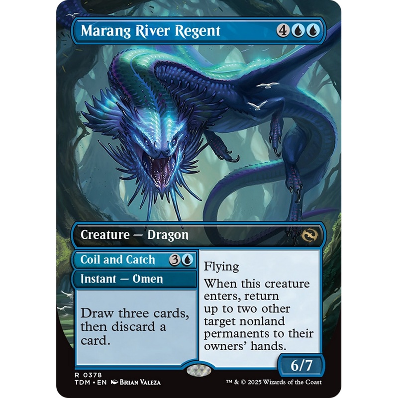 Marang River Regent // Coil and Catch // Marang River Regent (TDM-378) - Tarkir: Dragonstorm (Borderless) Foil