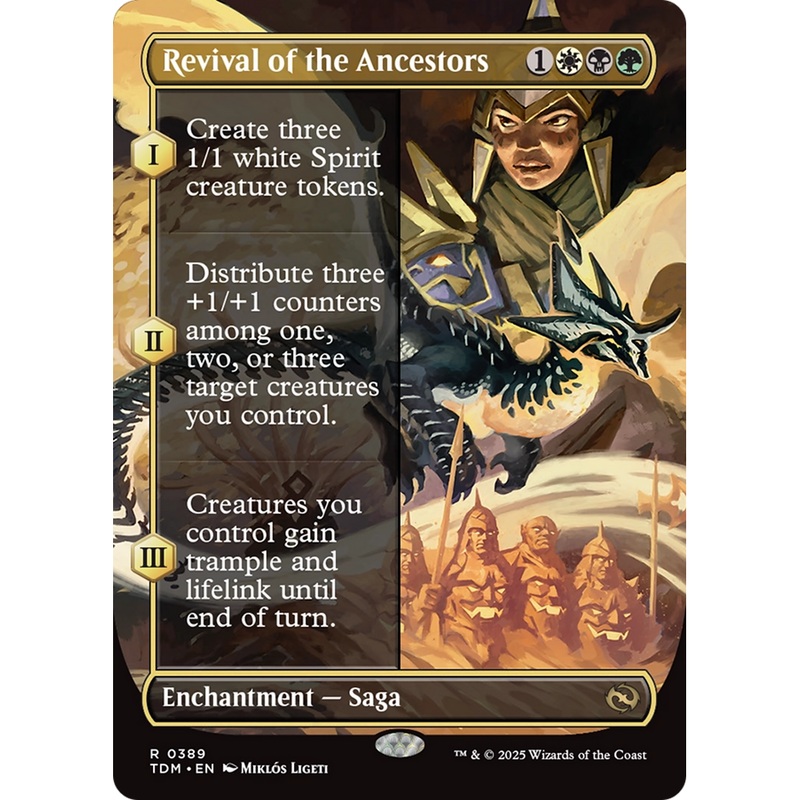 Revival of the Ancestors (TDM-389) - Tarkir: Dragonstorm: (enchantment) (Borderless) Foil