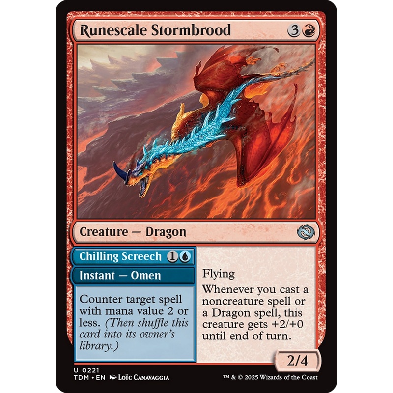 Runescale Stormbrood // Chilling Screech (TDM-221) - Tarkir: Dragonstorm