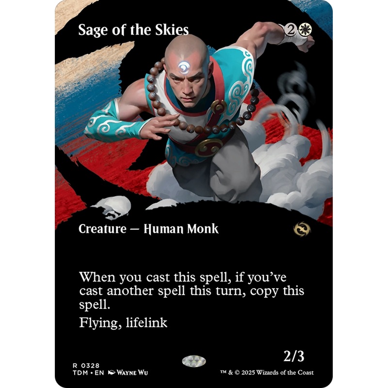 Sage of the Skies (TDM-328) - Tarkir: Dragonstorm: (Showcase) (Borderless) Foil